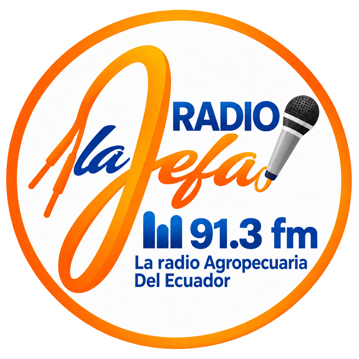 Radio La Jefa con fondo transparente